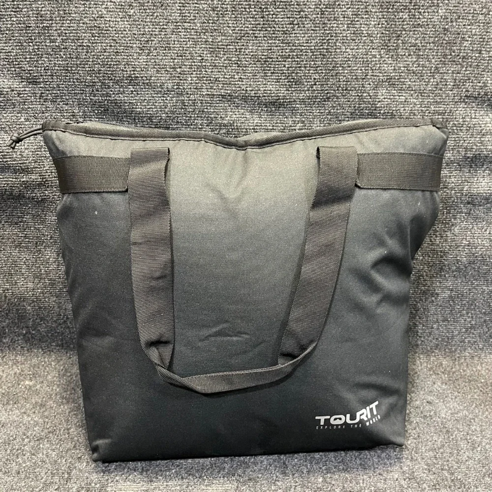 TOURIT SCTZ200310003 Black Zippered Insulated Soft Sided Cooler‎ Tote Bag